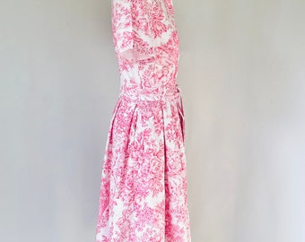 Pink Toile De Jouy Dress - Etsy