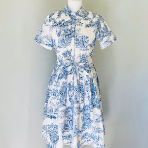 Toile De Jouy Dress - Etsy