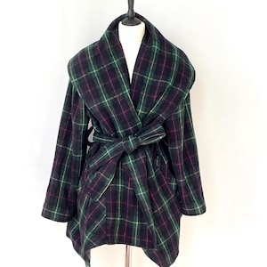 Green tartan women jacket