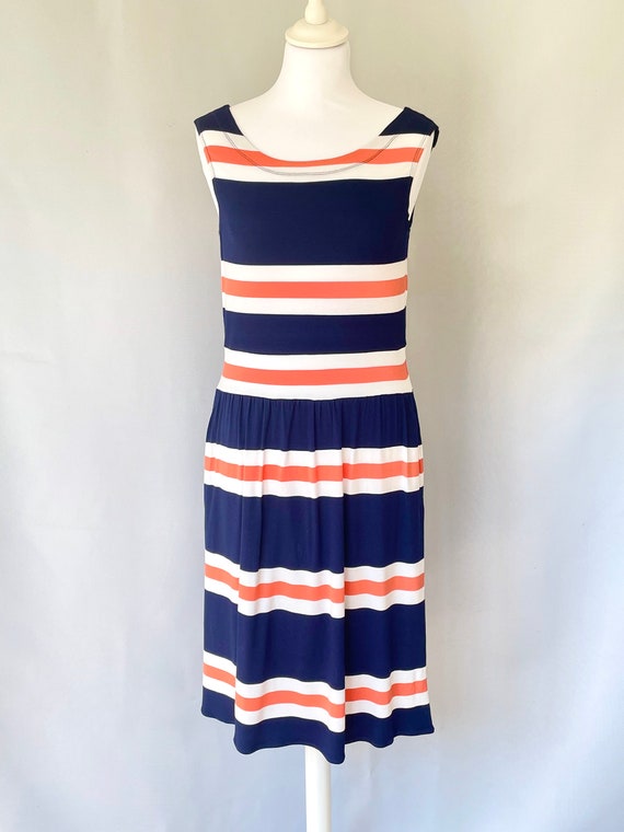 open lace back dress Eve Red Striped Short Dress main image 0