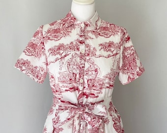 Robe en toile de Jouy