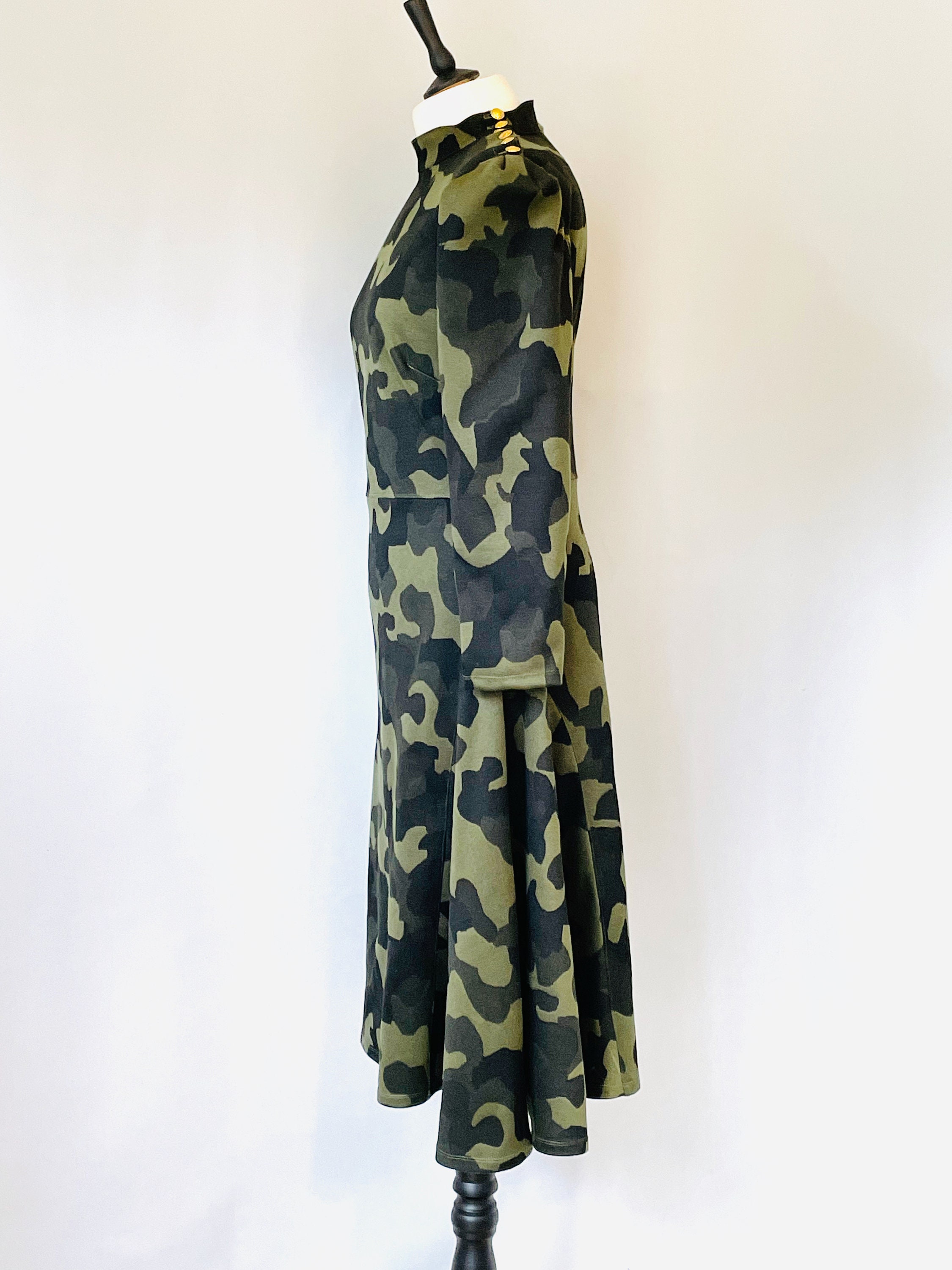 camo jersey dress Camouflage Color Jersey Dress