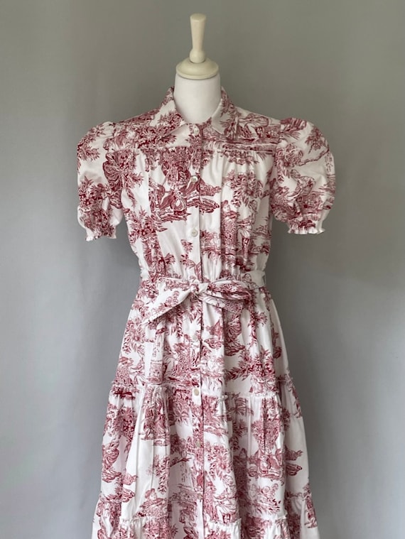 Toile De Jouy Dress - Etsy