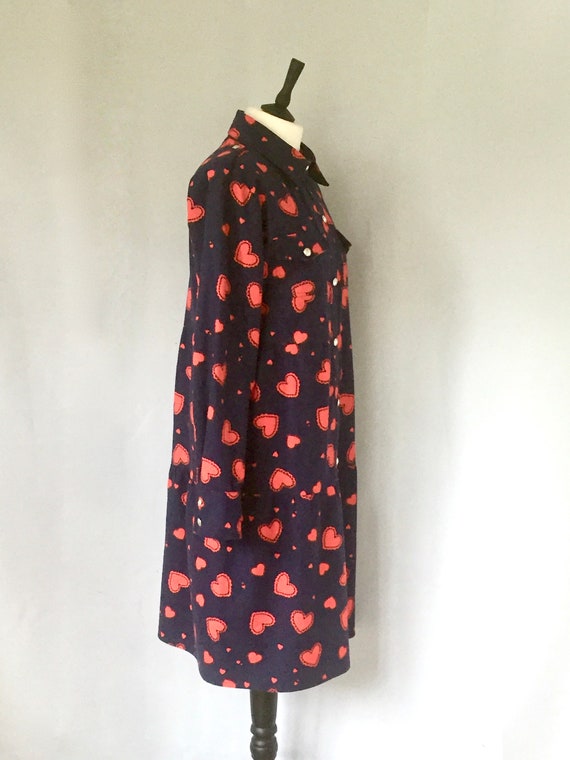 Navy dress on sale with red hearts