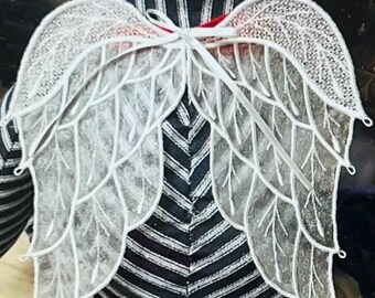 Embroidered Lace Angel Wings, Keepsake Bear Accessory