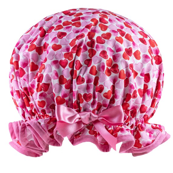 Hearts Luxury Shower Cap | Etsy Australia