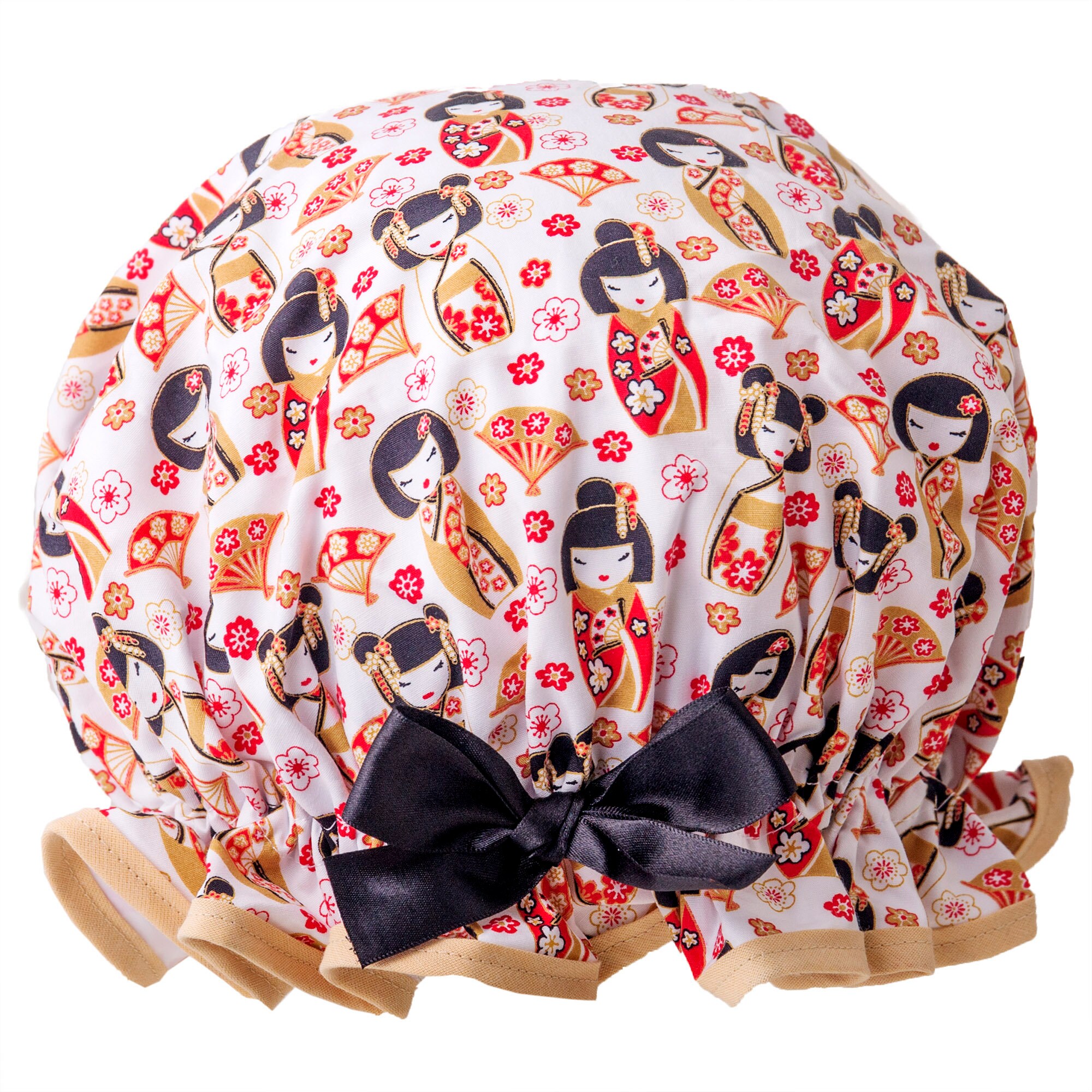 Japanese Dolls Luxury Shower Cap Etsy