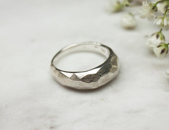 Nut Ring Savvy Jewellery Handcrafted Brass Subtle Faceted Ring Industrial Ring Minimal Jewerly