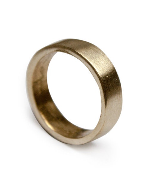 Plain Brass Wedding Band Engagement Ring Unique Engagement Etsy