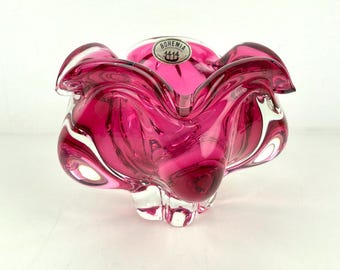 Mid Century Czech Glass Bowl