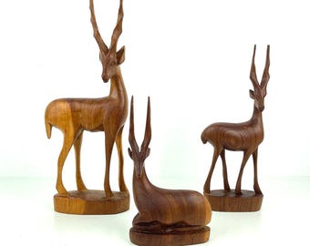 Set of Three Mid Century Antelope