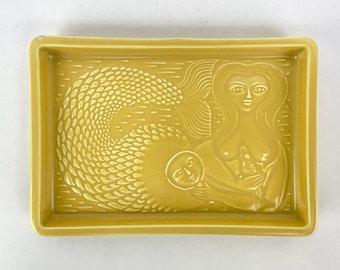 Poole Pottery Robert Jefferson Mermaid Tray.