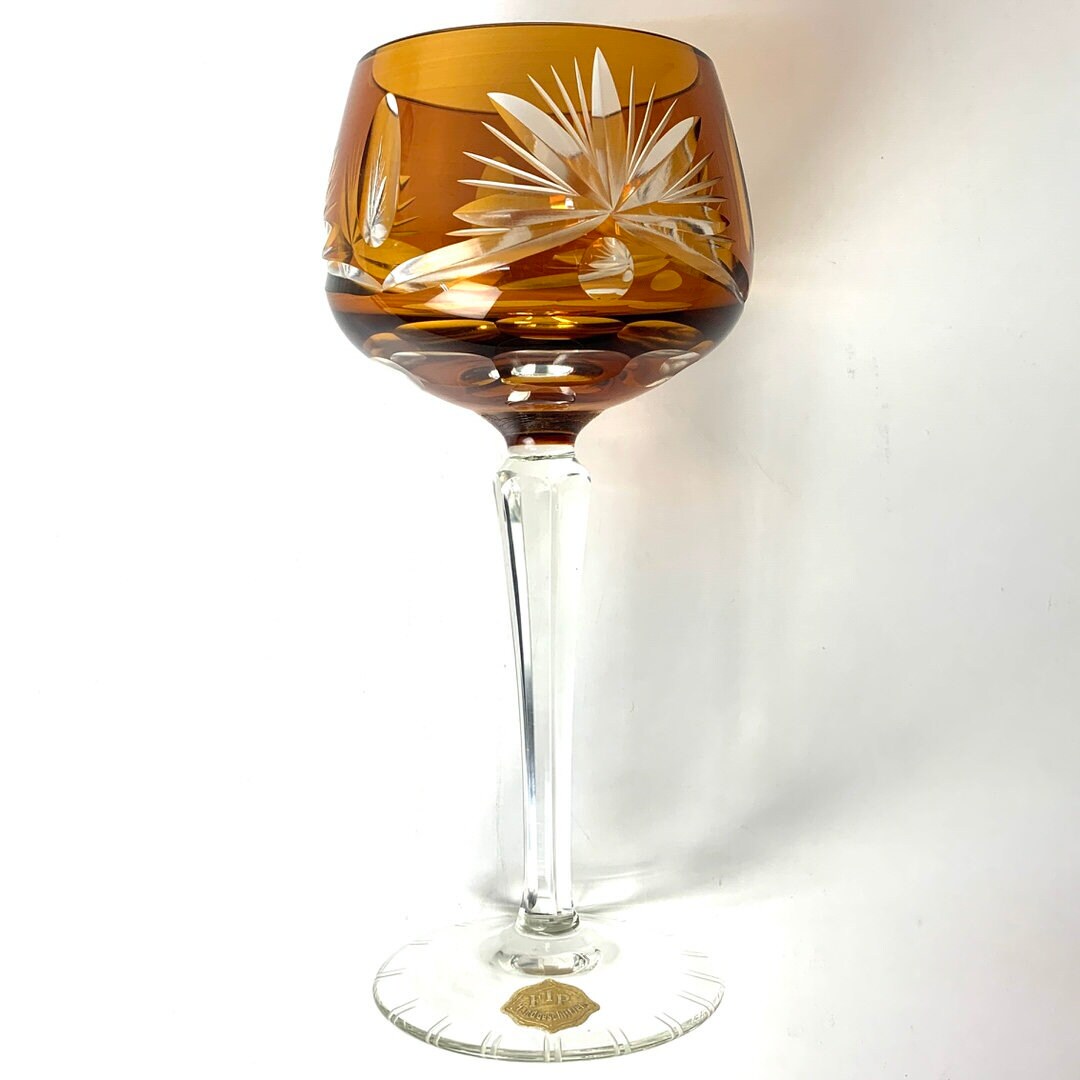 Vintage Mid-century German Crystal Wine Hock Glass - Etsy