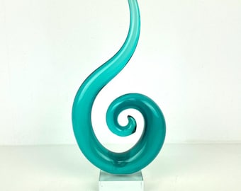 Murano Style Green Glasses Sculpture