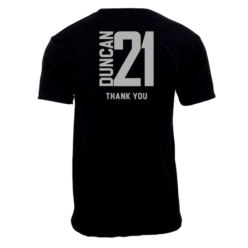 Tim Duncan 21 Thank You.