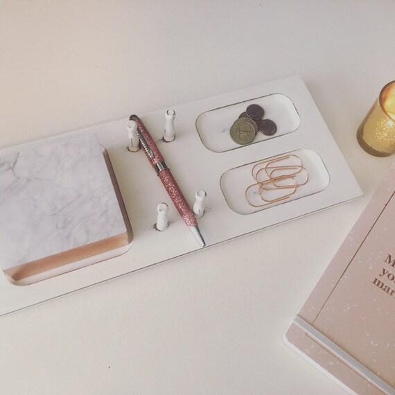 Vintage White Valet Tray Desk Organizer Dresser Vintage White Valet Tray Desk Organizer