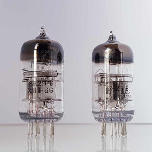 2 x STRONG 6N2P-V 6Н2П-В Voskhod Rocket 1966y Triple Mica Matched Pair Double Triode Hi-Fi Audiophile Audio Tube  ~ 12AX7 ECC83 Black New