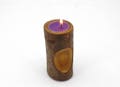 Handmade Cherry Wood Log Candlestick Holder: Rustic Table Decor