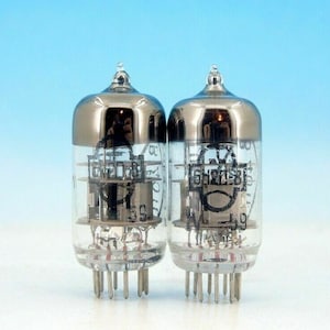 2 x réflecteurs PREMIUM 6N2P-V 6Н2П-В SARATOV BLACK Paire de tubes audiophiles hi-fi double triode électriquement assortis ~ 12AX7 ECC83