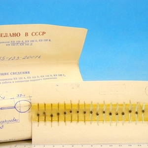 1x KV102A / KB102A 14-23pF guldbly Varicap-kiseldiffusionslegerad kondensator / USSR Sovjet-rysk militärklassad Hi-End-ljudgitarr