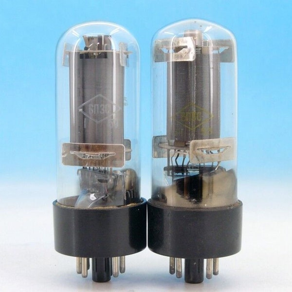 2x 6P3S 1959 & 1953 Reflector Output beam tetrode long life Soviet Russian Electrically Matched Vacuum Audio Audiophile Radio Tube Pair 6П3С