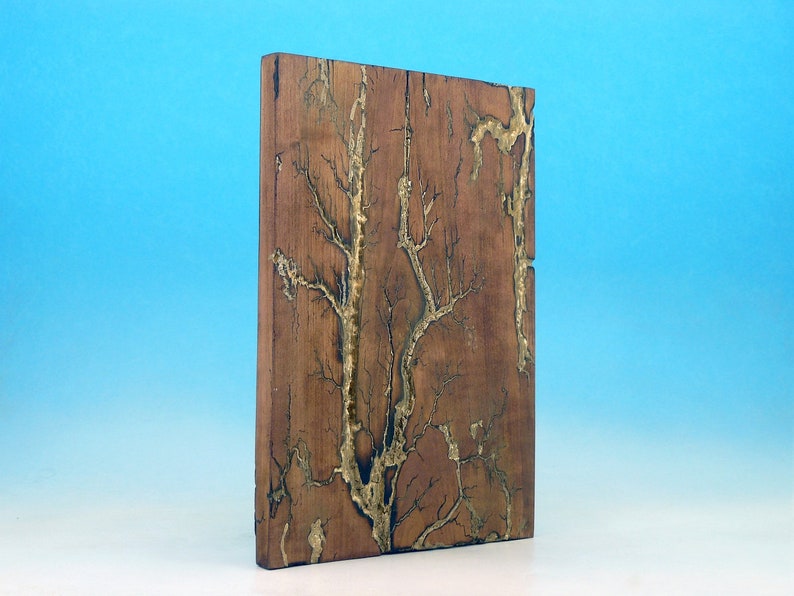 Lichtenberg Figures Cherry Wood Wall Art: Fractal Burning Decor - Etsy