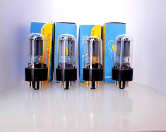 4 x 6N8S Matched Quad Strong 1986y Soviet Double Triode Tubes 6SN7, 1578, ECC32 NEW BOX