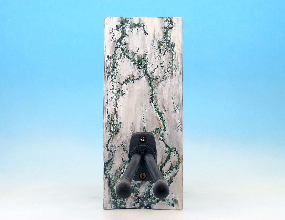 Lichtenberg Figure Guitar Hanger: Fractal Burned Cherry Wood Wall Mount ...