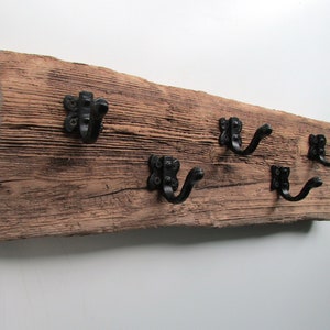 Driftwood Hanging Rack 21&quot;, Rustic Wood Towel Rack, Wooden Coat rack, Entrance Space Organizer, Driftwood Art Wall Hangings, Coastal Decor
