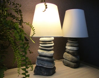 stacked stone lamp base