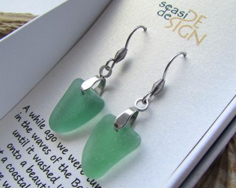 Summer Boho Statement Modern Green Sea Glass Lace Pattern Acrylic Earrings