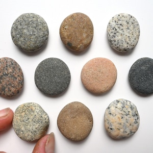 10 Pebble Magnets, Stone Note Magnets, Creative Memo Magnets, Natural Beach Pebble Art Fridge Note Magnet Set, Coastal Memo Board Organising