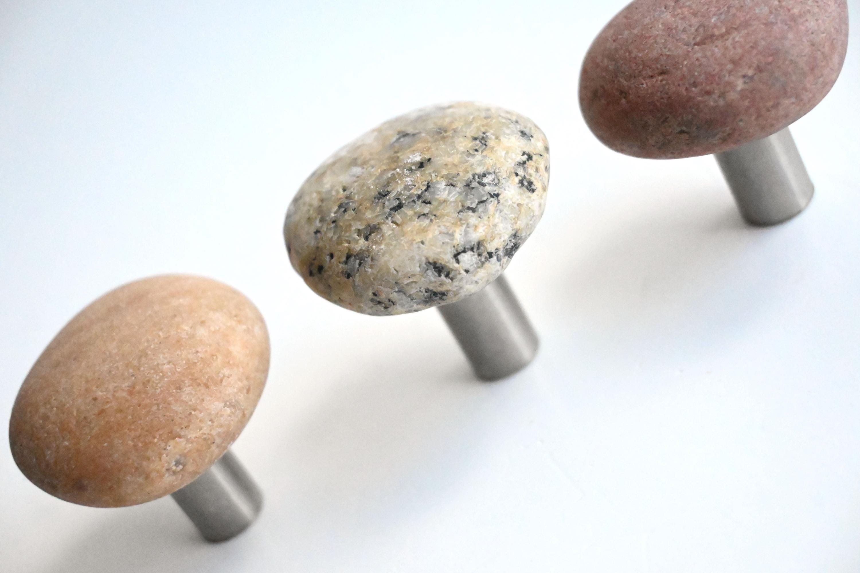 Stainless Steel Stone Wall Hooks, Bathroom Wall Hooks, Beach Pebble ...