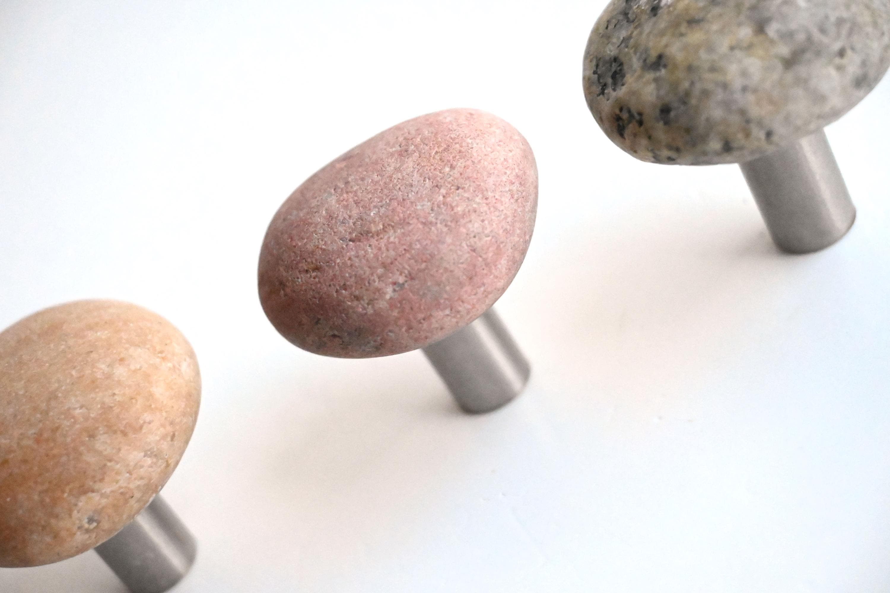 Stainless Steel Stone Wall Hooks, Bathroom Wall Hooks, Beach Pebble ...