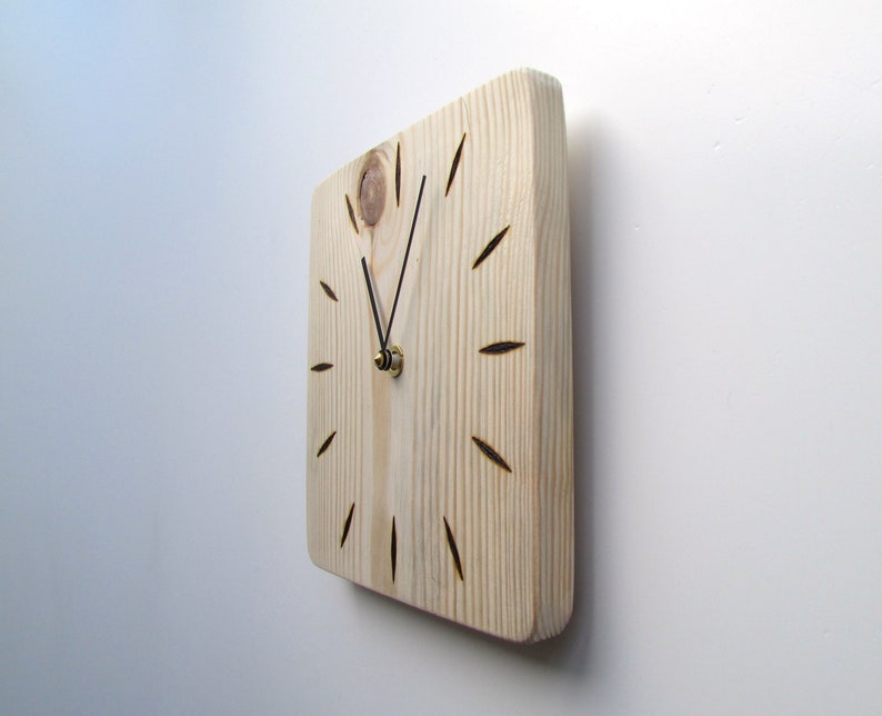Wooden Clock 8, Rustic Wood Clock, Driftwood Art, Wooden Clock, Beach Theme Gift, Beach Design Clock, Coastal Design Driftwood Wall Art image 3