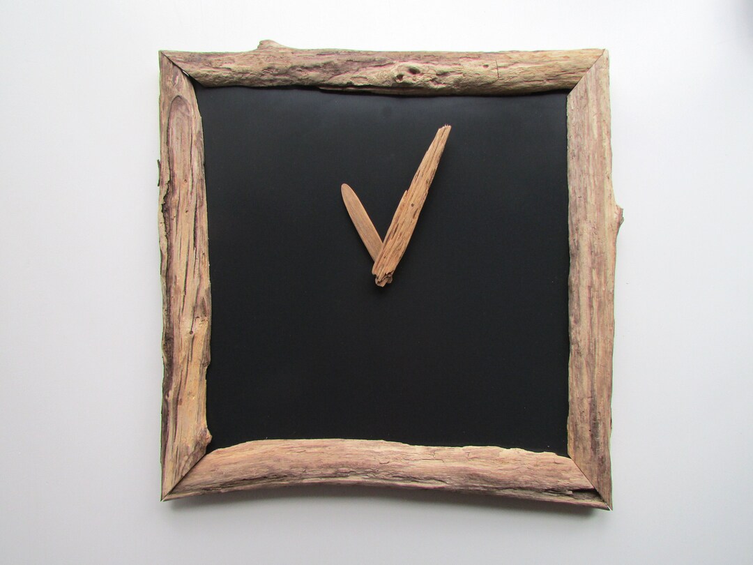 Driftwood Clock 17 Rustic Wood Frame Wall Clock Etsy