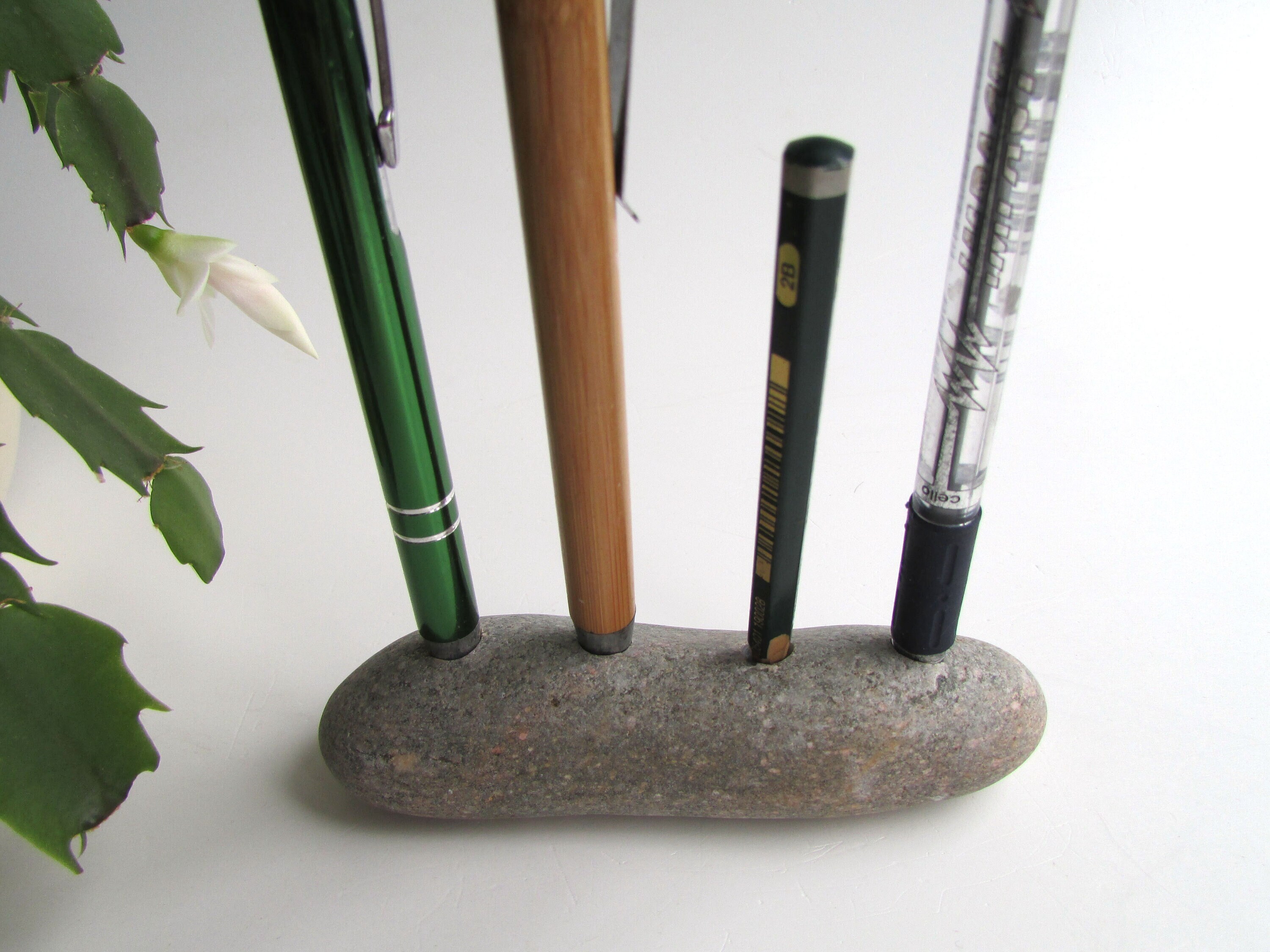 Round Single Pen Stand Concrete Pencil Holder Beton Art Touchpen Holder 