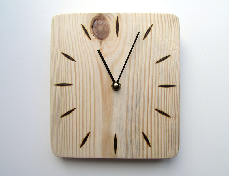 Wooden Clock 8, Rustic Wood Clock, Driftwood Art, Wooden Clock, Beach Theme Gift, Beach Design Clock, Coastal Design Driftwood Wall Art image 1