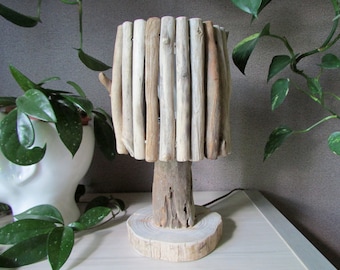 Driftwood Lamp, Driftwood Art, Wooden Lamp, Wood Light, Beach Finds, Coastal Night Light, Bedroom Lamp, Bedside lamp, Rustic Wood Lamp