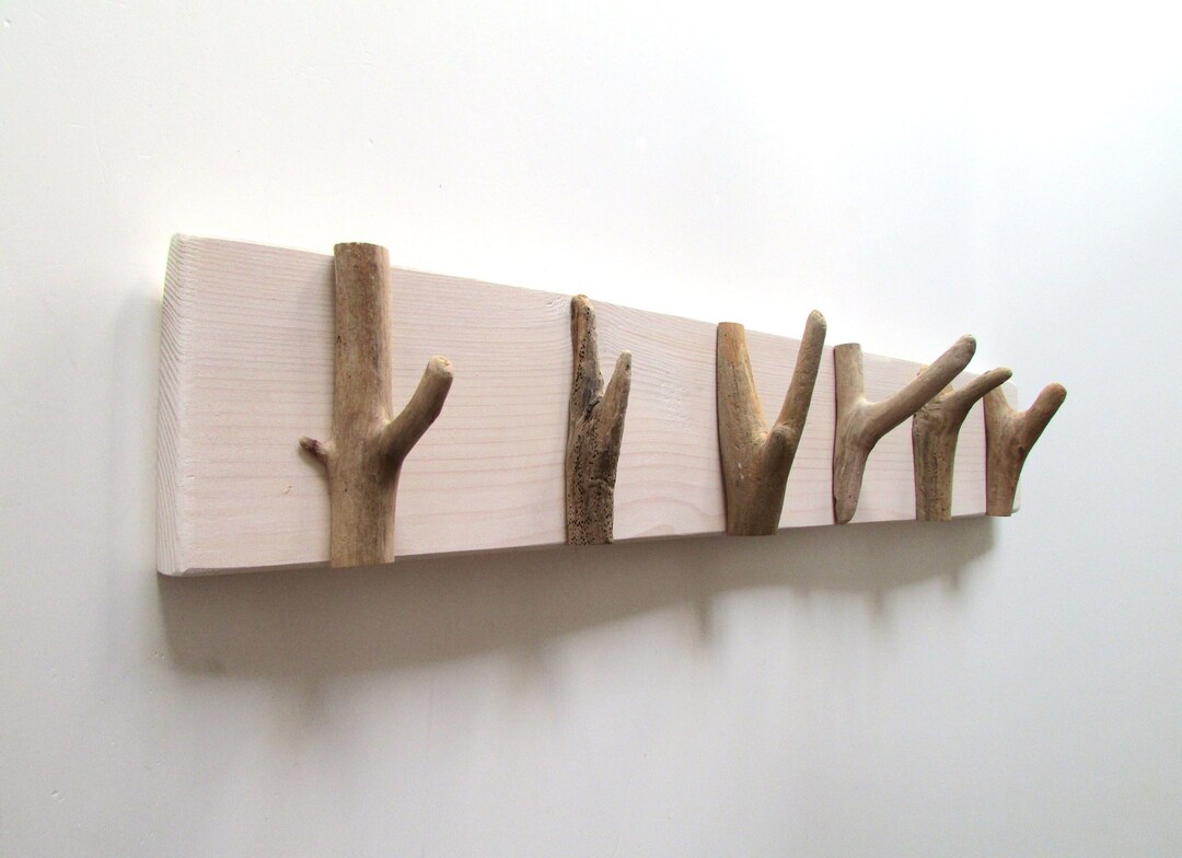 Driftwood Hanging Rack 21.5 Rustic Towel Rack Wooden Etsy