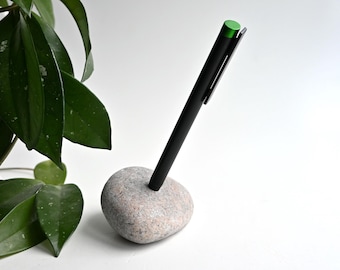 Stone Pen Holder, Rock Pen Stand, Coastal Office Decor, Office Desk Storage, Desk Accessory, Pencil Stand, Pencil Holder, Pebble Art