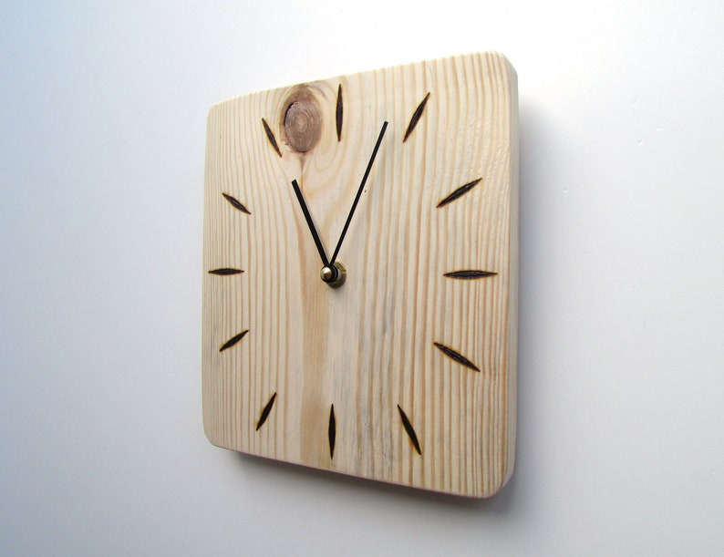 Wooden Clock 8, Rustic Wood Clock, Driftwood Art, Wooden Clock, Beach Theme Gift, Beach Design Clock, Coastal Design Driftwood Wall Art image 2