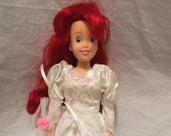1990s TYCO Disney Princess The Little Mermaid Ariel The Beautiful Bride Wedding Doll, The Little Mermaid Bride Doll