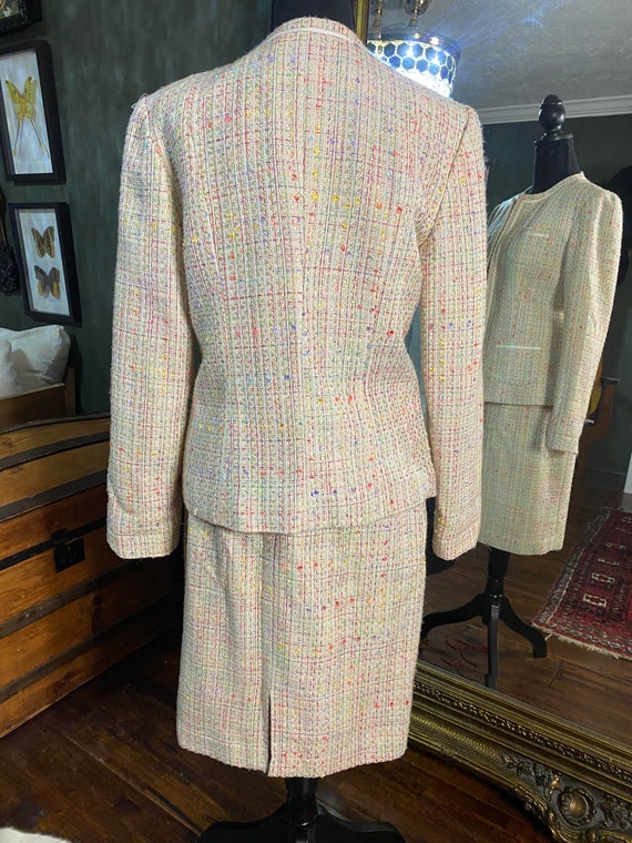 Laura Scott Size 6 Rainbow Women's Tweed Suit - image 4