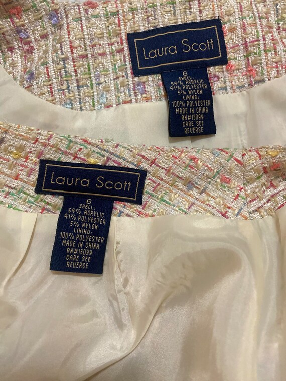 Laura Scott Size 6 Rainbow Women's Tweed Suit - image 2