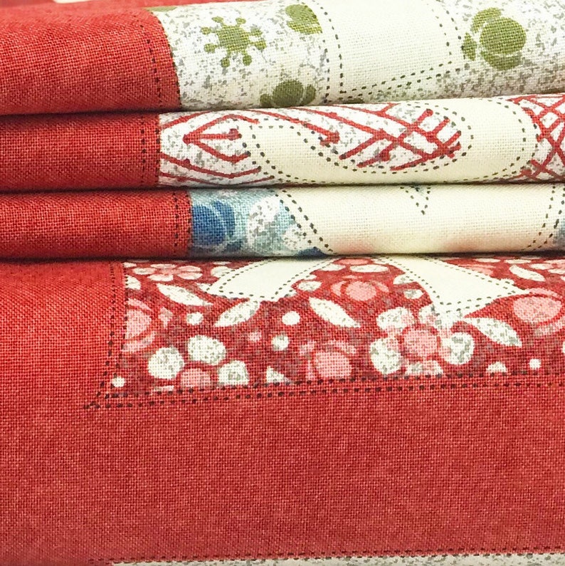 Biscuits & Gravy Fabric Red Alphabet Letters Fabric Basic Etsy