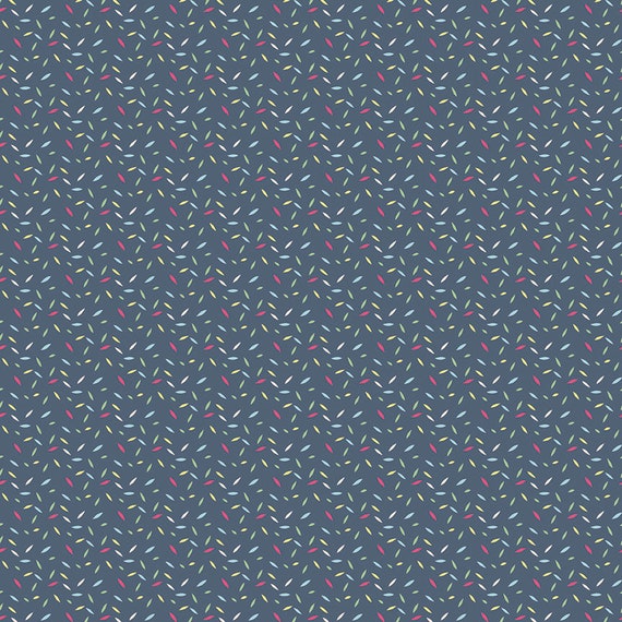 FAT QUARTER Geometric Fabric Minki Kim Serendipity Fabric Navy Sprinkles Fabric Riley Blake Designs
