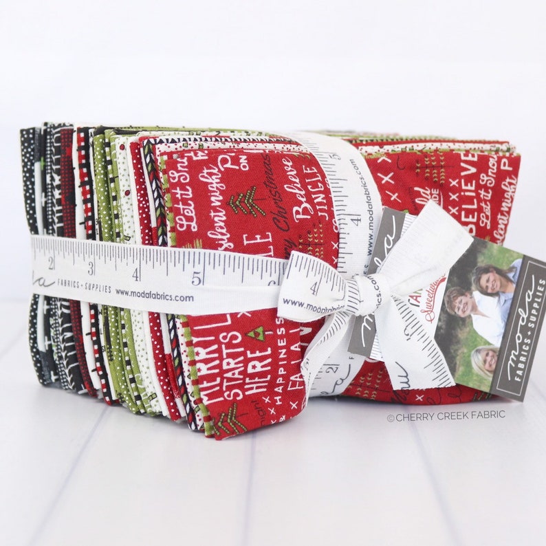 Merry Starts Here Fat Eighth Bundle Moda Fabrics Moda Fat Eighth Bundle 31 pieces Fabric Bundle Sweetwater