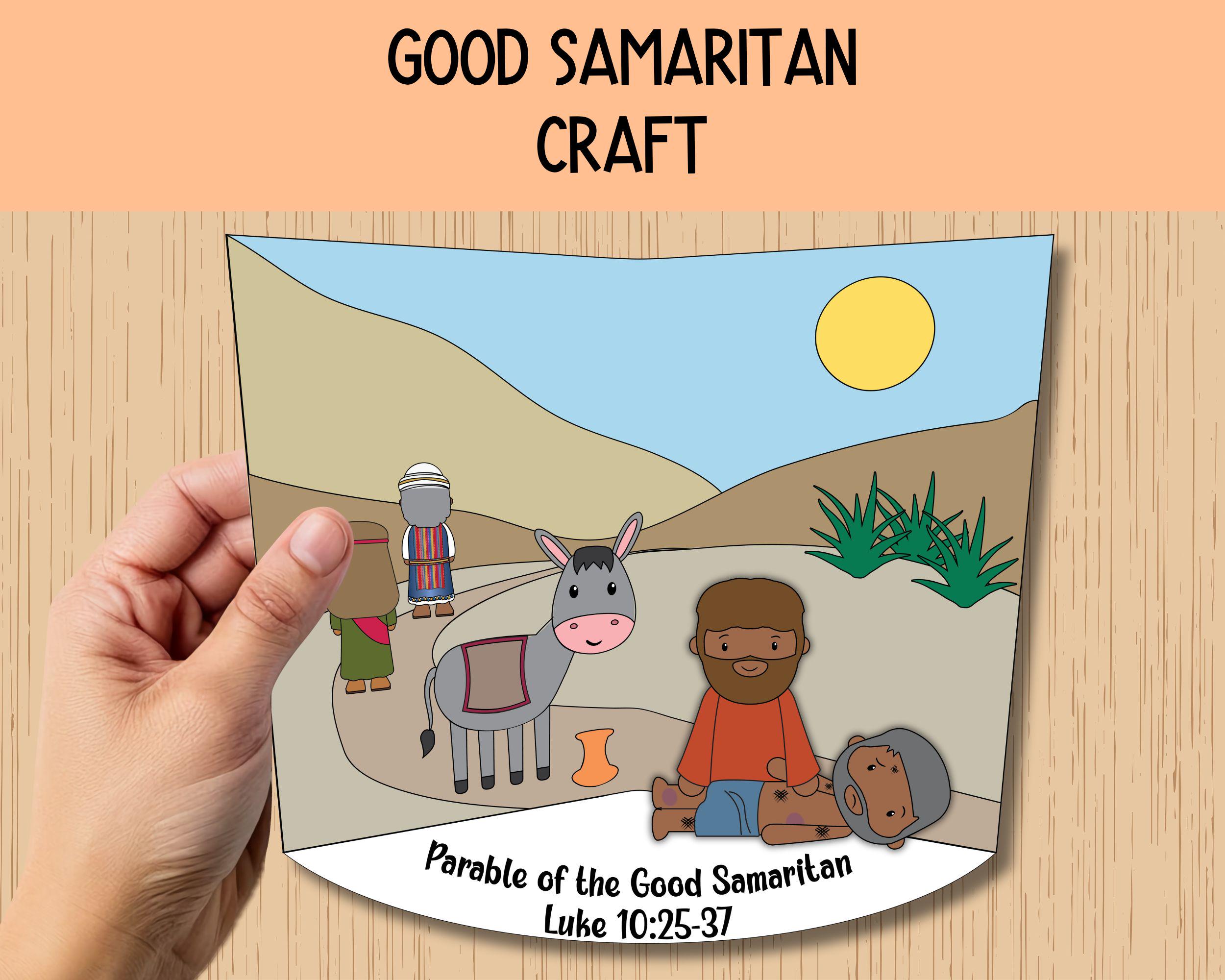 Good Samaritan 3D Craft Sunday School Bible Class Activity Children 