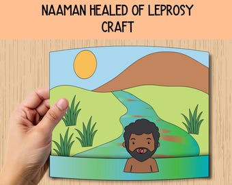 Naaman Healed of Leprosy 3D Craft, Sunday School, Bible Class Activity, Children's Church Craft, 2 Kings 5:1-14